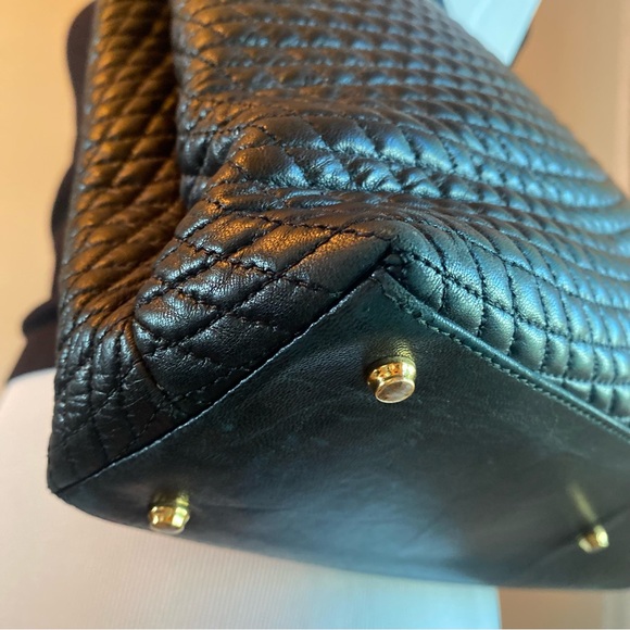 Bally Quilted Matelasse Leather Chain Shoulder Tote - Picture 7 of 13